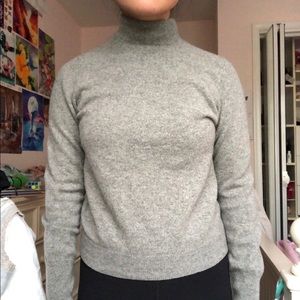 Brooks Brothers Pure Cashmere Grey Turtleneck